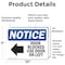 Signmission Door Blocked Use Door On Left Sign With Symbol, 10 in W x Rectangle, Vinyl Decal OS-2PACK-NS-D-710-L-11473 - alternate 6